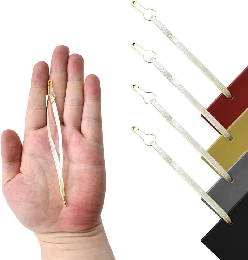 Renashed 4.5" 500Pcs Hang Tag Fasteners Silks and Satin Strings Safety Pin and Barb Easy and Fast to Attach (Beige) - Image 4