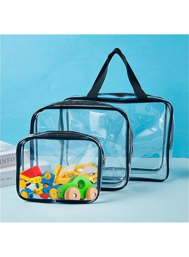 TRASSLE 9Pack Toy Storage Bags,3 SizeToy Storage Bags With Zipper,Clear Toy Storage,Toy Bags for Storage,Toy Travel Bag,for Store Building Blocks,Puzzles,DustProof and Waterproof - Image 5