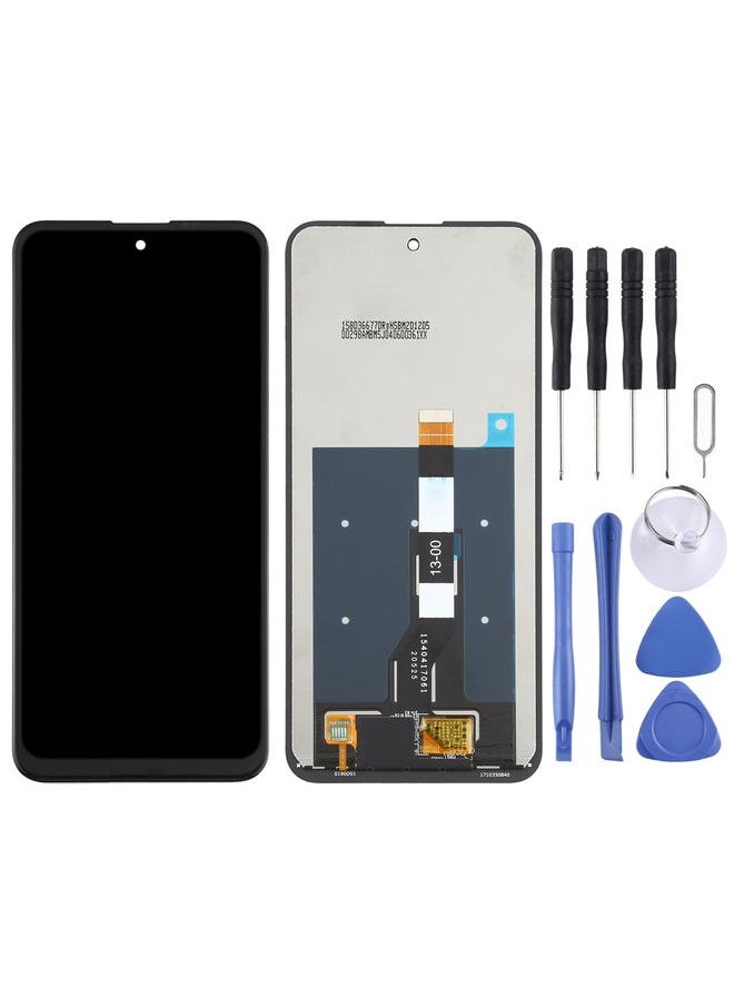 شاشة LCD بديلة ومحول رقمي كامل التجميع لهاتف Nokia X20 باللون الأسود