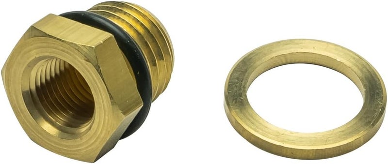 GLOWSHIFT M14 x 1.5 Male to 1/8-27 NPT Female Gauge Sensor Sender Thread Adapter Reducer - Image 1