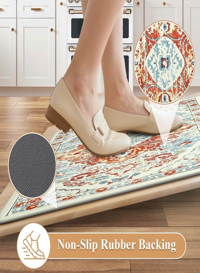 Ileading Anti Fatigue Kitchen Mat Set of 2 Waterproof Farmhouse Comfort Standing Mat Non Skid Cushioned Rugs Mats with Runner Kitchen Floor Carpet for Laundry Sink - Image 4
