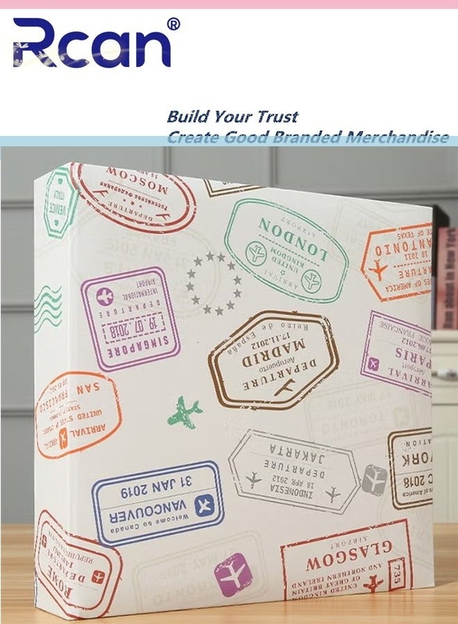 Rcan 200 Pockets Retro Photo Album for 6 Inches Photos Portable Photo Album for Family Wedding Boys Girls - Image 1