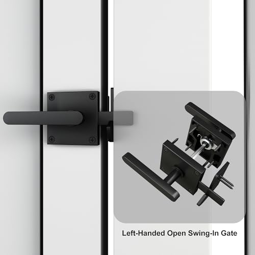 Sdstone Double Side Gate Latch,Heavy Duty Swinging Door Latch Gate Hardware for Wooden Fence,Gate Hardware for Left Inswing Outdoor Wooden Gates, Pool Gate, Backyard, Garden - Image 4