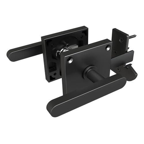 Sdstone Double Side Gate Latch,Heavy Duty Swinging Door Latch Gate Hardware for Wooden Fence,Gate Hardware for Left Inswing Outdoor Wooden Gates, Pool Gate, Backyard, Garden - Image 1