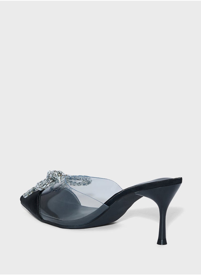 Ella Limited Edition Diamante Bow  Detail Pump  - Image 3