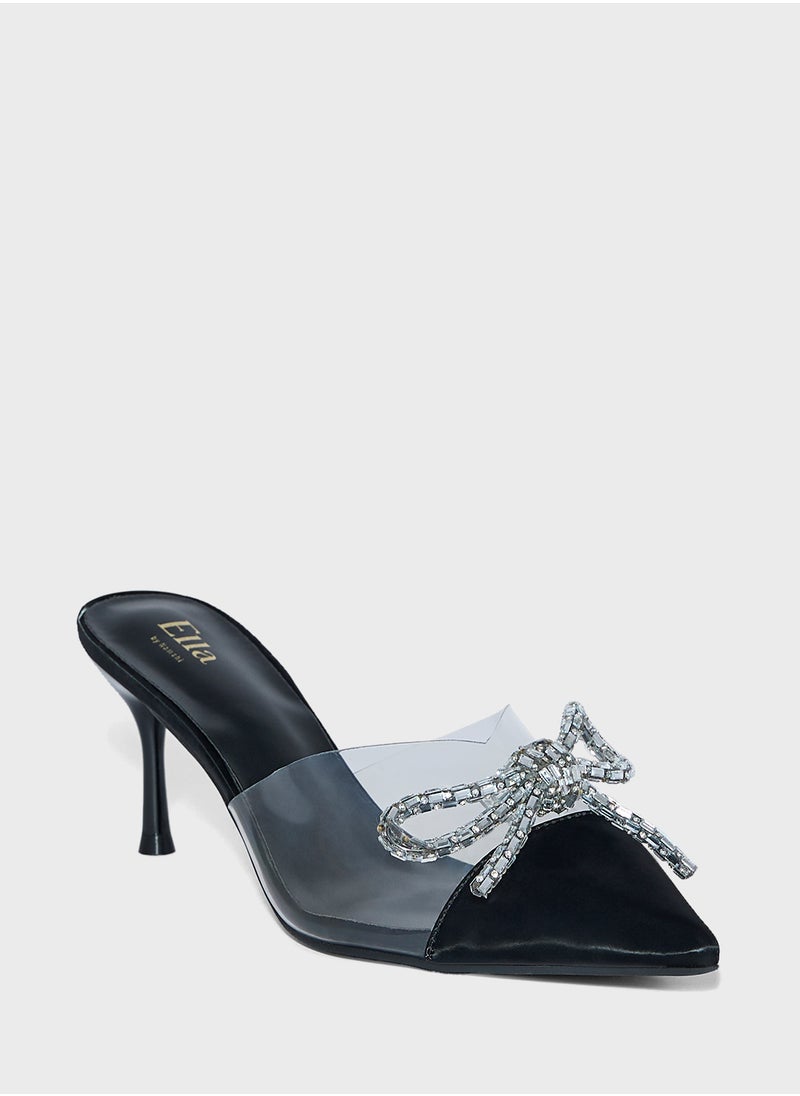 Ella Limited Edition Diamante Bow  Detail Pump  - Image 2