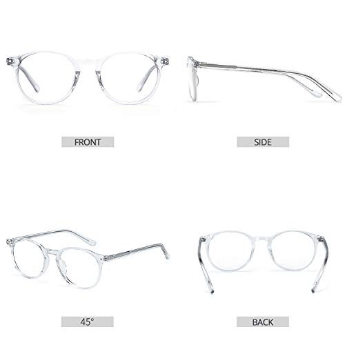 ZENOTTIC Vintage Round Glasses for Women Men Non-Prescription Clear Lens Eyeglasses Frame - Image 2