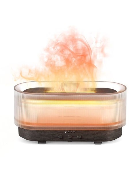 Flame Aroma Diffuser Humidifier Colorful, 6 Colors Quiet Essential Oil Diffusers, 2-6 Hour Timer Fragrance Oil Diffuser for Home,Office,Yoga, Waterless Auto-Off Protection 300ml