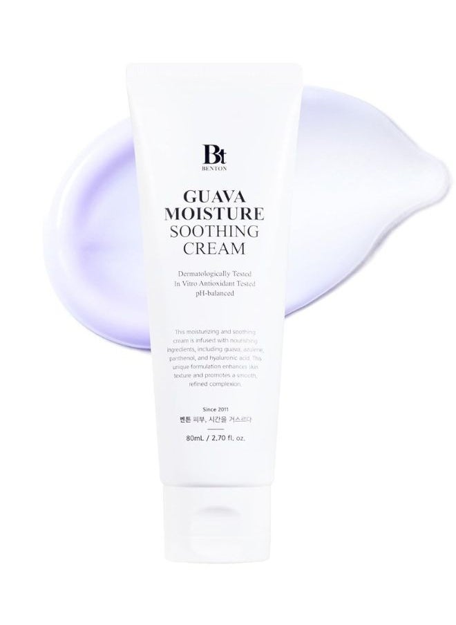 Benton Guava Moisture Soothing Cream 80ml, Korean Vegan Skincare  - Image 1