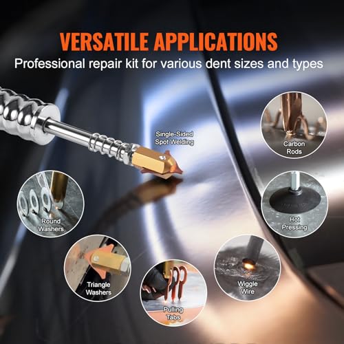 VEVOR Spot Welder Dent Puller, 3KW Stud Welder Dent Repair Kit with 2 Welding Guns, Auto/Manual Welding & 7 Modes, 110V Auto Body Spot Welding Dent Repair Machine for Car, Truck Dent Repair - Image 4