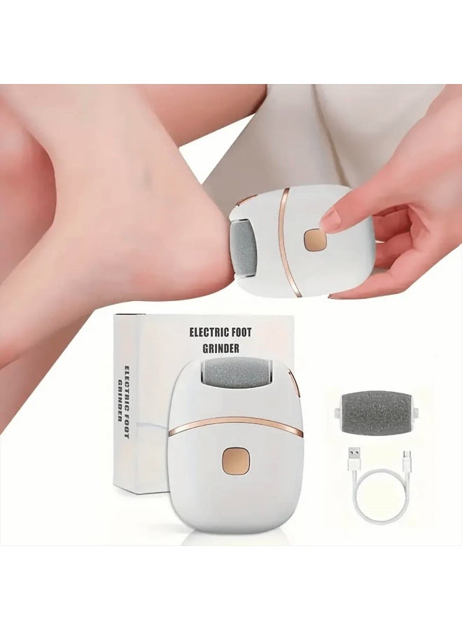 مبرد قدم كهربائي قابل لإعادة الشحن عبر منفذ USB لإزالة الجلد الميت، بسرعتين 9000/12000 دورة في الدقيقة، رأس طحن ماسي، ضوء LED، مستشعر أمان ذكي للعناية بالقدمين المتشققة والجافة - Image 4
