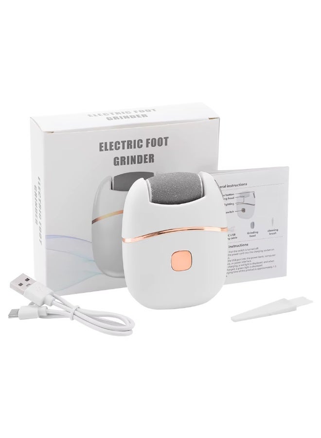 مبرد قدم كهربائي قابل لإعادة الشحن عبر منفذ USB لإزالة الجلد الميت، بسرعتين 9000/12000 دورة في الدقيقة، رأس طحن ماسي، ضوء LED، مستشعر أمان ذكي للعناية بالقدمين المتشققة والجافة - Image 2