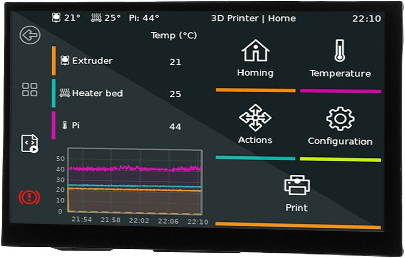 5 Inch Touch Screen Display, Replacement for 3D Printer with Intuitive Touch Control, Fit for RasPi and BTTPi 2, DSI Interface No External Power Needed - Image 1
