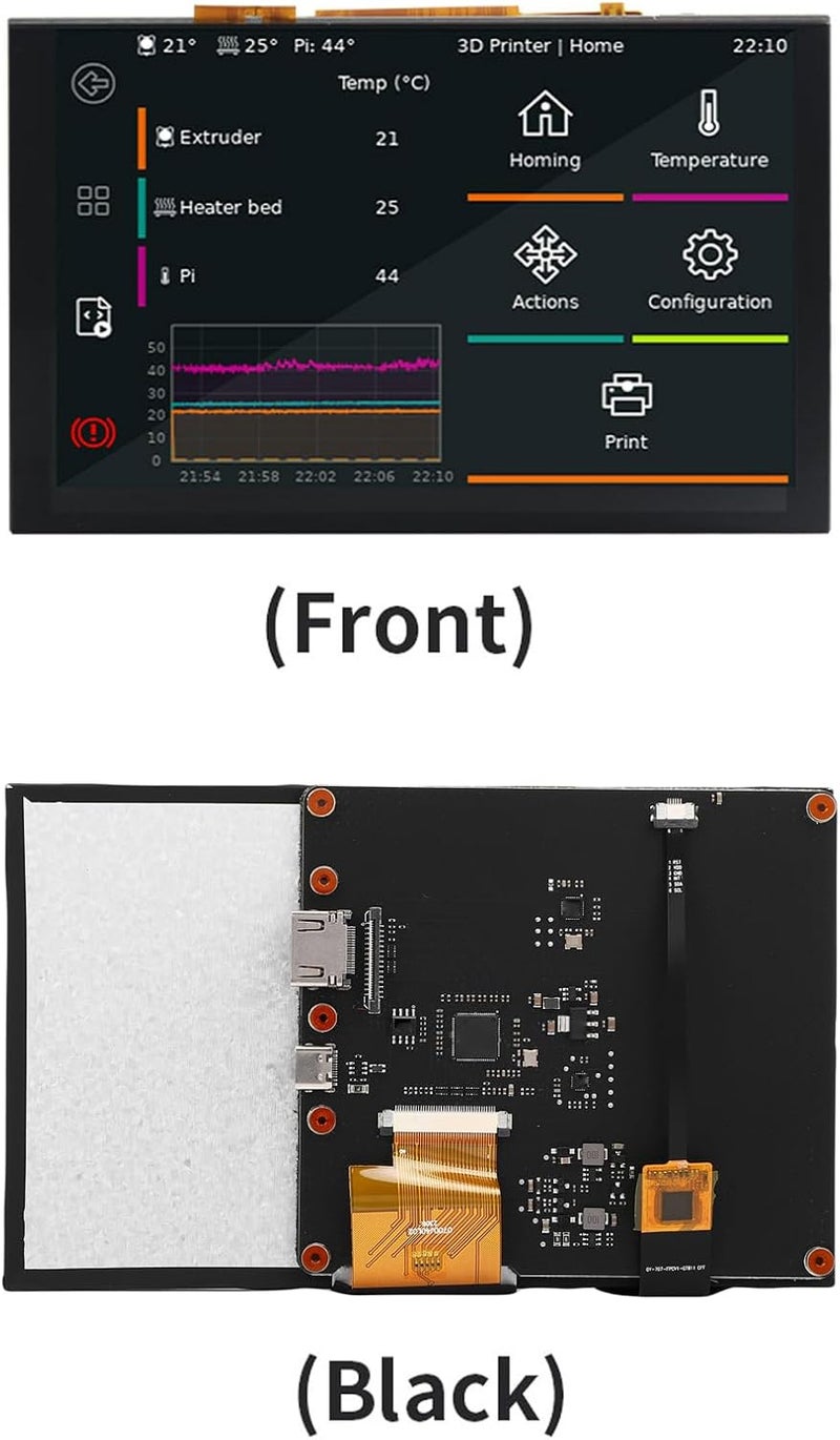 5 Inch Touch Screen Display, Replacement for 3D Printer with Intuitive Touch Control, Fit for RasPi and BTTPi 2, DSI Interface No External Power Needed - Image 3
