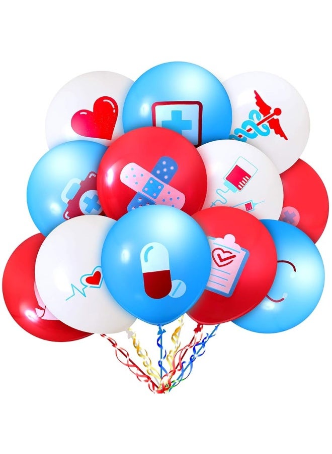 Sumind 60 Pieces Nurse Balloons Nurse Party Decoration Supplies Nursing Latex Balloon Nurse Balloons Decorations for Nurse Graduation RN Themed Party - Image 1