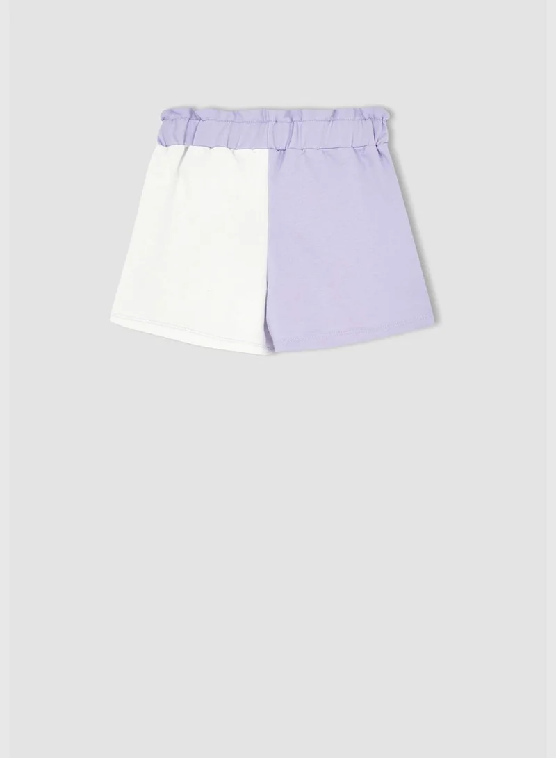 DeFacto Elasticated Waist Colour Block Mini Short