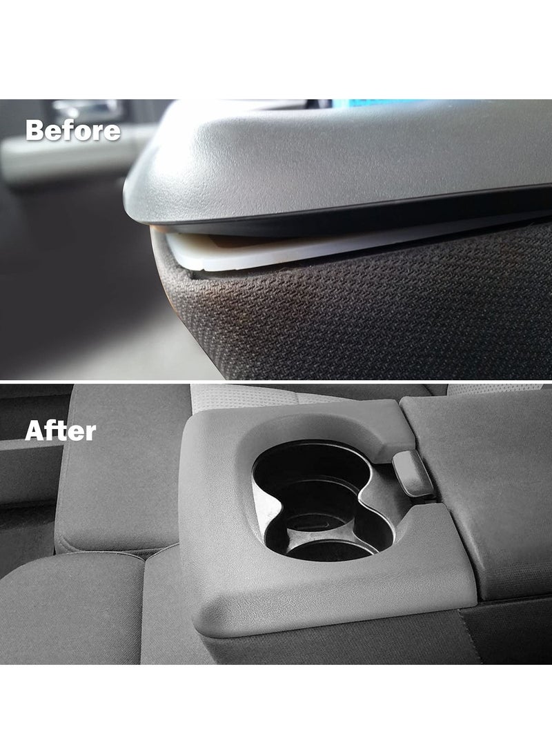 KASTWAVE Cup Holder Insert for Ford F150 Cup Holder Pad Replacement 20042014, Bench Seat Center Console Drink Bottle Holder Adapter Cover (Light Grey)  - Image 2