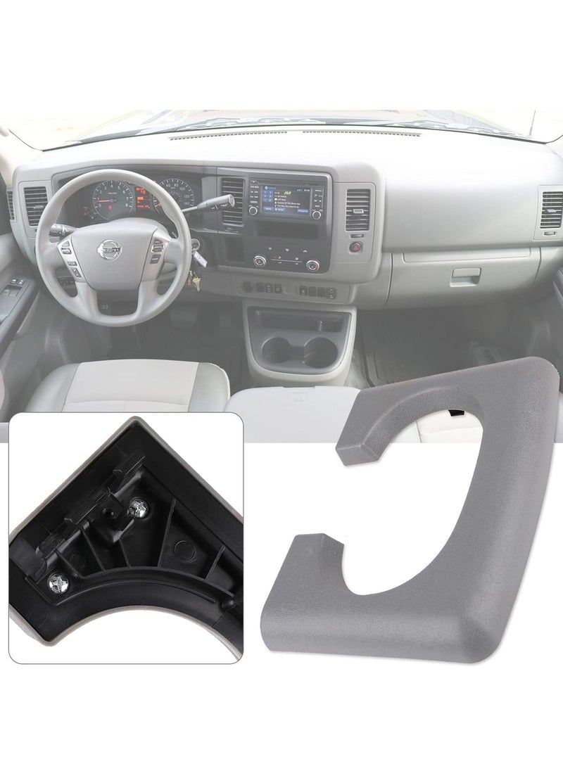KASTWAVE Cup Holder Insert for Ford F150 Cup Holder Pad Replacement 20042014, Bench Seat Center Console Drink Bottle Holder Adapter Cover (Light Grey)  - Image 1