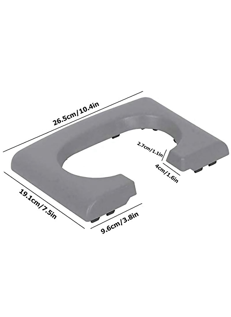 KASTWAVE Cup Holder Insert for Ford F150 Cup Holder Pad Replacement 20042014, Bench Seat Center Console Drink Bottle Holder Adapter Cover (Light Grey)  - Image 4