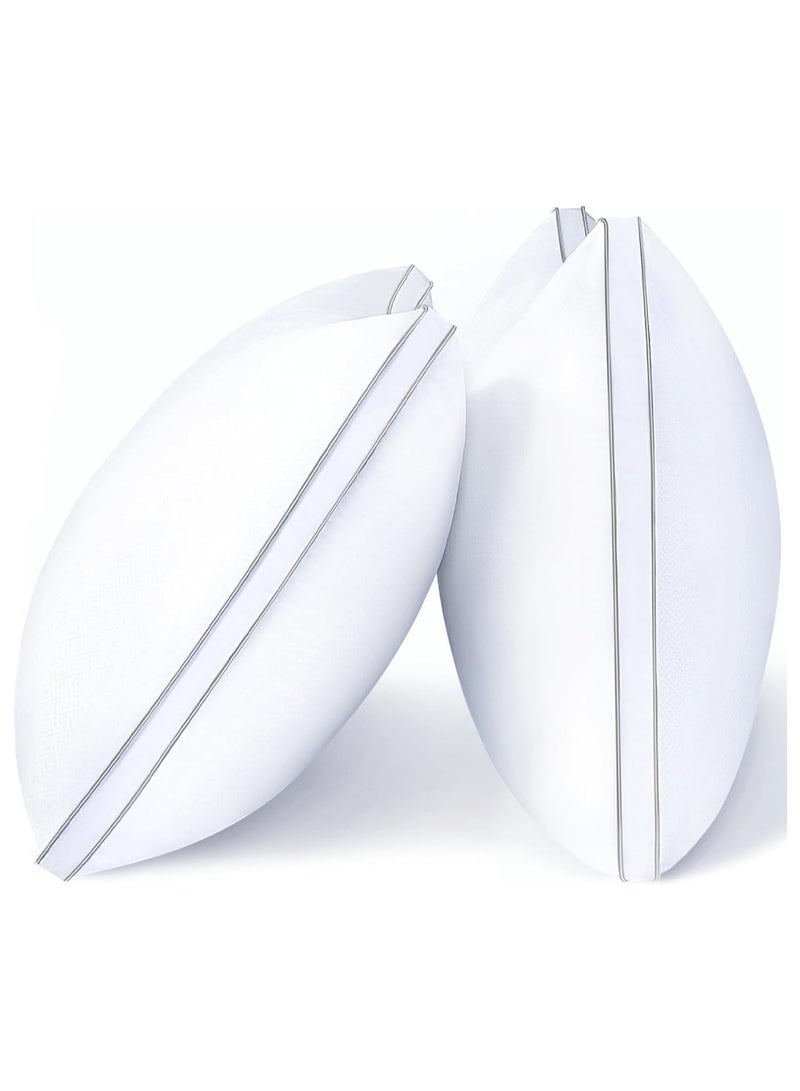 Cool Baby Pillows Queen Size Set of 2 Bed Pillows for Sleeping Queen Pillows 2 Pack for Back Stomach or Side Sleepers Machine Washable 20" x 30"  - Image 1