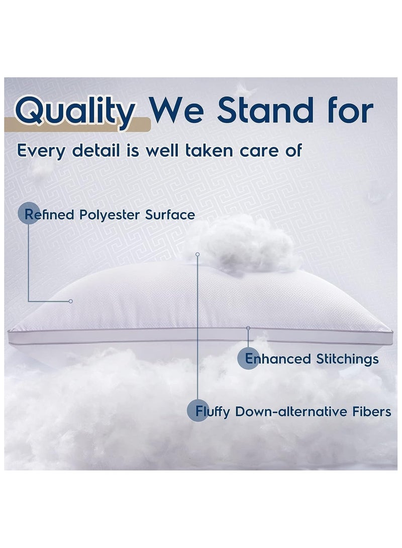 Cool Baby Pillows Queen Size Set of 2 Bed Pillows for Sleeping Queen Pillows 2 Pack for Back Stomach or Side Sleepers Machine Washable 20" x 30"  - Image 3