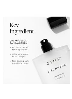 DIME DIME Beauty Perfume 7 Summers, Sweet Floral Scent, Hypoallergenic, Clean Perfume, Eau de Toilette For Women, 1.7 oz / 50 ml  - Image 3
