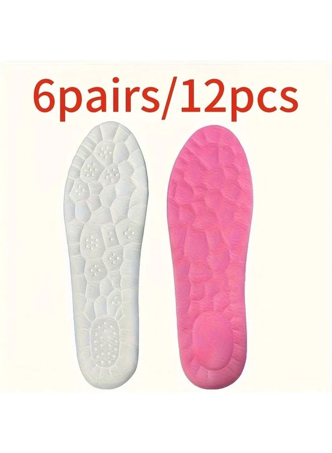 6 Pairs Arch Support Insoles Size 39 40 Shock Absorption Breathable Moisture Wicking - Image 4