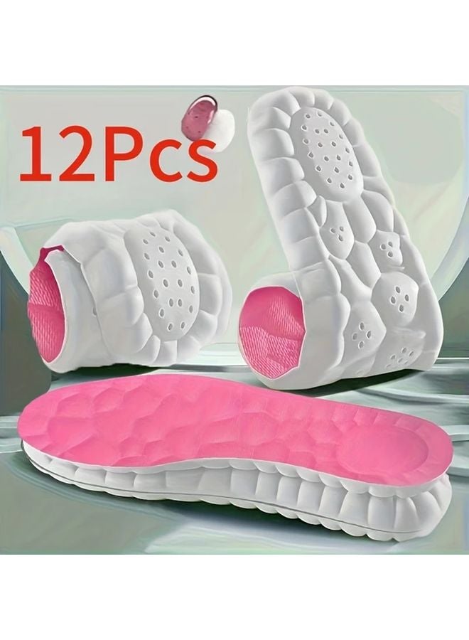 6 Pairs Arch Support Insoles Size 39 40 Shock Absorption Breathable Moisture Wicking - Image 2