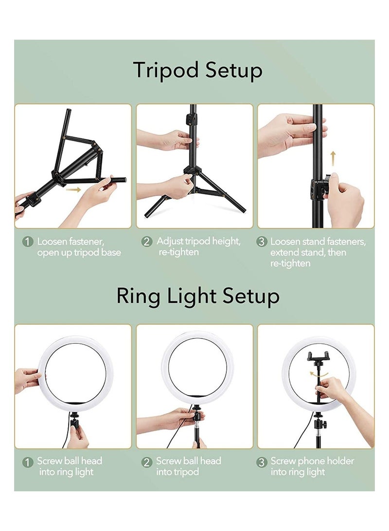 Dimmable Circle LED Studio Selfie Ring Light for Makeup Camera Photography  Video Shoot 14 Inch
