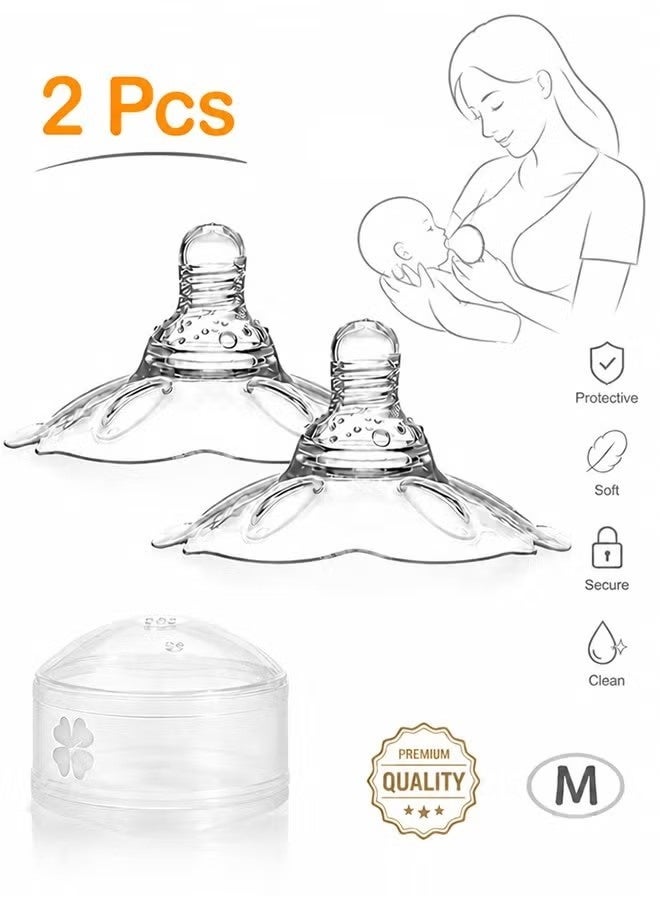 FIRSTAR 2 Pcs Contact Nipple Shields, Ultra-Thin and Super-Soft Food-Grade Silicone Nipple Extender - Image 1