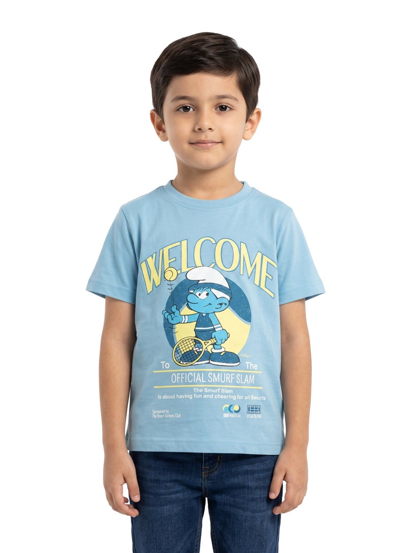 The Smurfs Boys’ Sports Graphic T-Shirt Pack of 2– Short-Sleeve Crew-Neck Cartoon Character Casual Top - Image 2