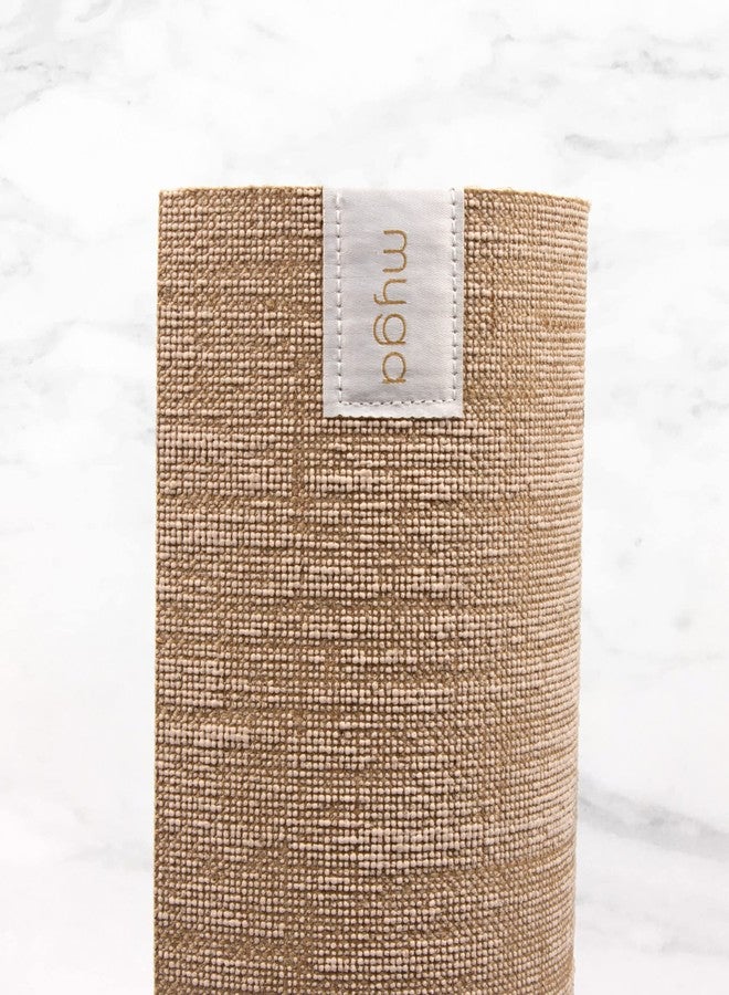 Myga Jute Yoga Mat - High Performance Vegan Floor Exercise Mat - Eco Friendly Biodegradable Yoga Mat with PVC Backing - 72" x 24" - 0.2" Thickness White - Image 3