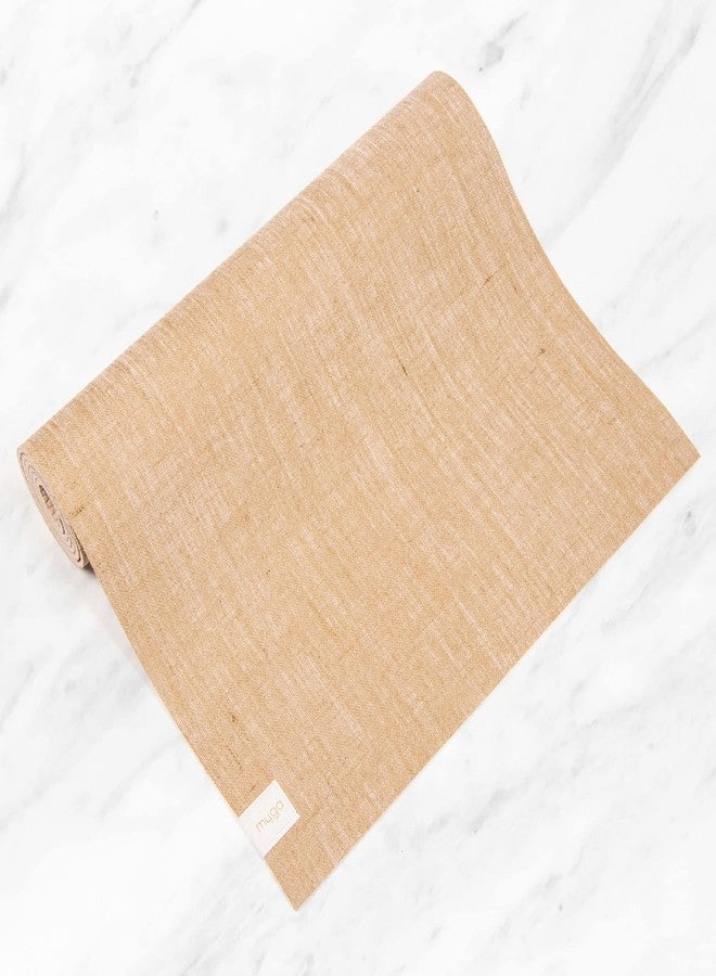 Myga Jute Yoga Mat - High Performance Vegan Floor Exercise Mat - Eco Friendly Biodegradable Yoga Mat with PVC Backing - 72" x 24" - 0.2" Thickness White - Image 4
