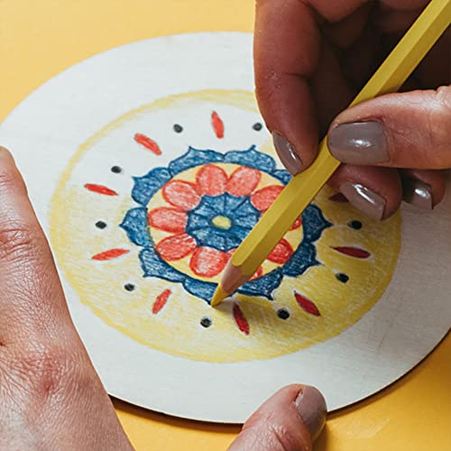 Carmel Universal Marking Pencil Pack of 12, Water-soluble Glass and Film Marking Pencil, Wood encased grease pencil with a thick greasy waxy lead (Yellow) - Image 5