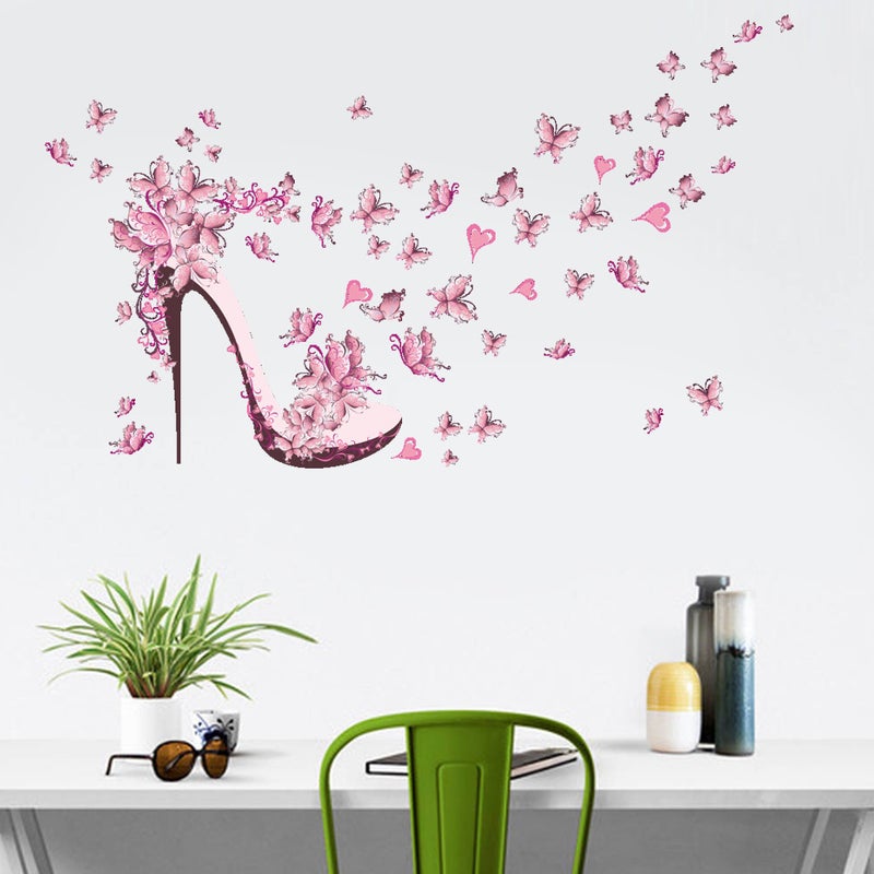 2pcs Beautiful High Heel Wall Sticker Wall Paste Decal for Home - Image 1