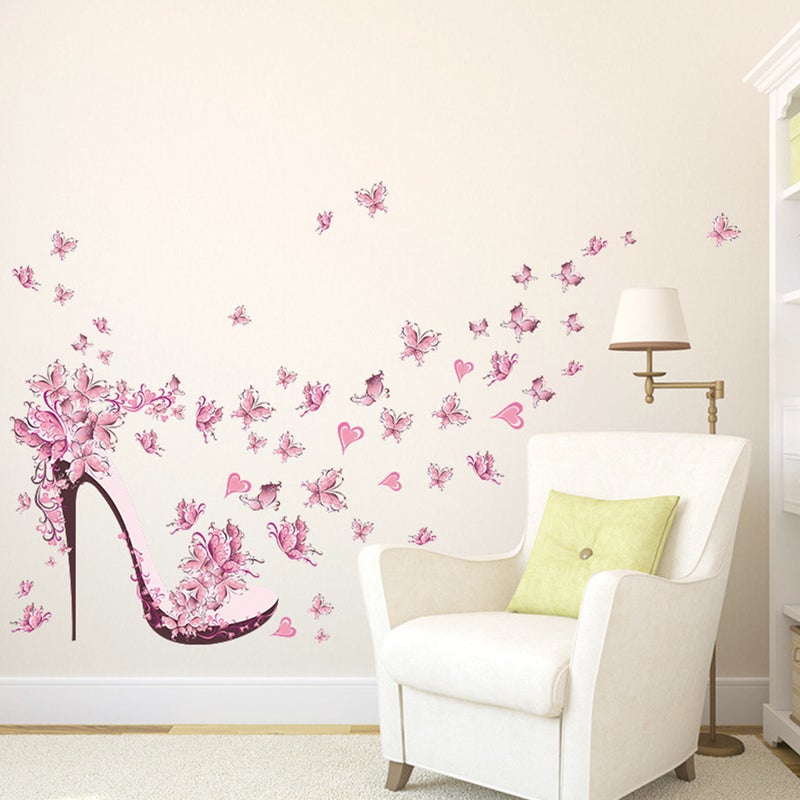 2pcs Beautiful High Heel Wall Sticker Wall Paste Decal for Home - Image 2