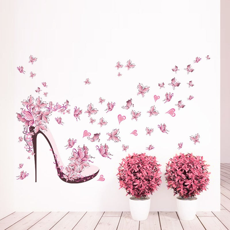 2pcs Beautiful High Heel Wall Sticker Wall Paste Decal for Home - Image 4