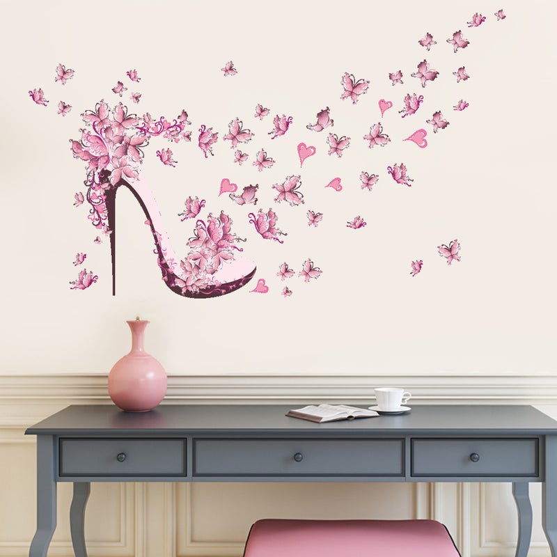 2pcs Beautiful High Heel Wall Sticker Wall Paste Decal for Home - Image 3