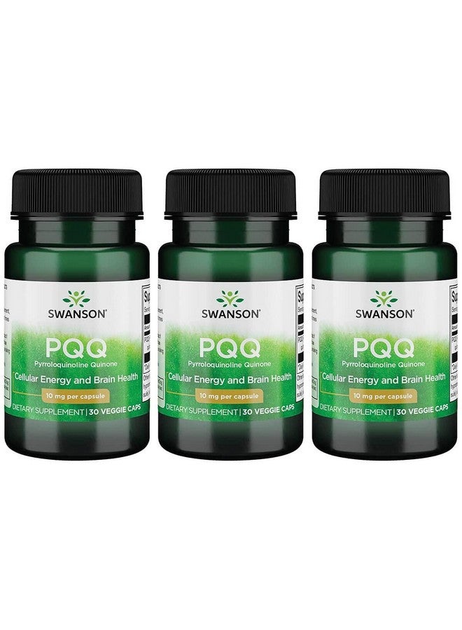 SWANSON Pqq Pyrroloquinoline Quinone 10 Mg 30 Veg Caps 3 Pack - Image 1