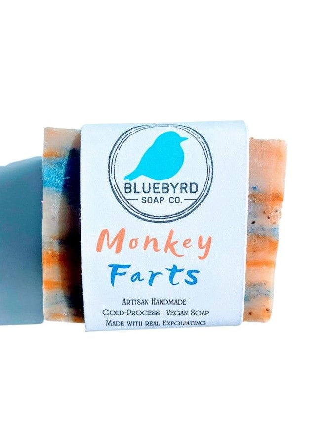 BLUEBYRD SOAP CO. Monkey Farts Soap Bar | Handmade Vegan Soap For Teens & Kids| Fun Fruity Smelling Natural Bar Soap For Kids| Made With Olive & Coconut Oils | Natural Face Soap & Body Soap (Monkey)  - Image 1