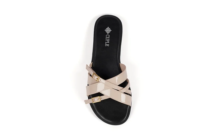 Cuple Ladies Slip-on multi strap Sandals