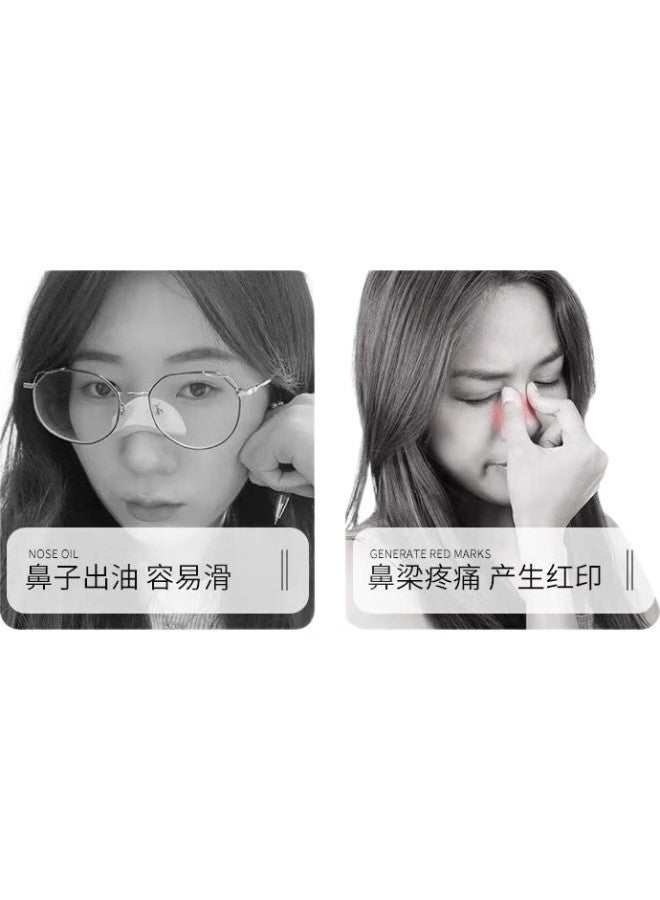 HB Sponge Glasses Nose Pads Oval Shape Black *40 Pairs Nose Support Pads Anti-Pressure Anti-Slip Increase Height Anti-Fall - Image 1