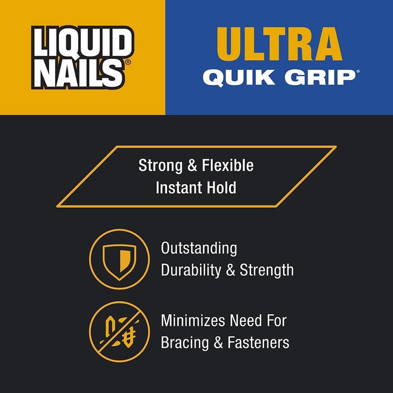 Liquid Nails Ultra Quick Grip Construction Adhesive, 10 oz Cartridge - Image 2