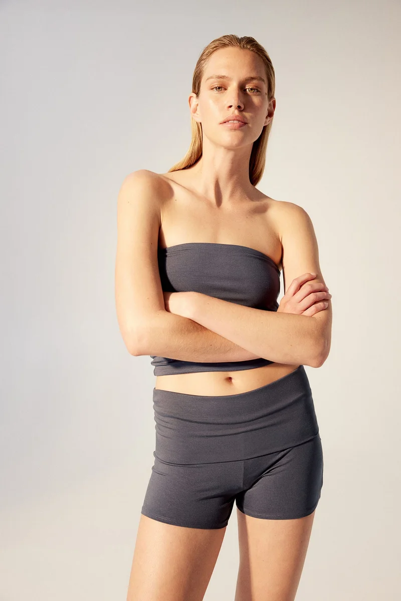 H&M Foldover-Waist Mini Shorts