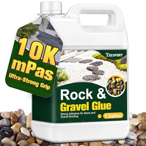Teexpert 1 Gallon Rock Glue for Landscaping – Strong Pea Gravel Binder & Stone Adhesive for Walkways, Yards, Patios, and Decorative Driveway Edges - Image 1