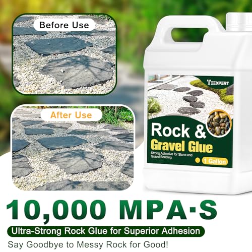 Teexpert 1 Gallon Rock Glue for Landscaping – Strong Pea Gravel Binder & Stone Adhesive for Walkways, Yards, Patios, and Decorative Driveway Edges - Image 2