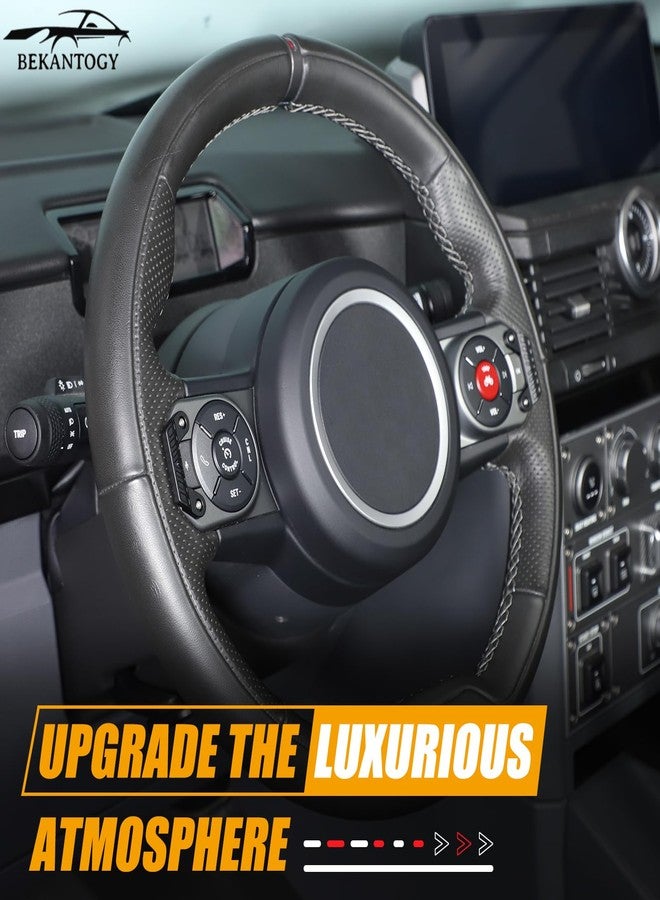 Bekantogy 2PCS Steering Wheel Guards Compatible with INEOS Grenadier 2022-2025 Aluminum Alloy Steering Wheel Buttons Mis-Touching Pads Interior Accessories (Black) - Image 3