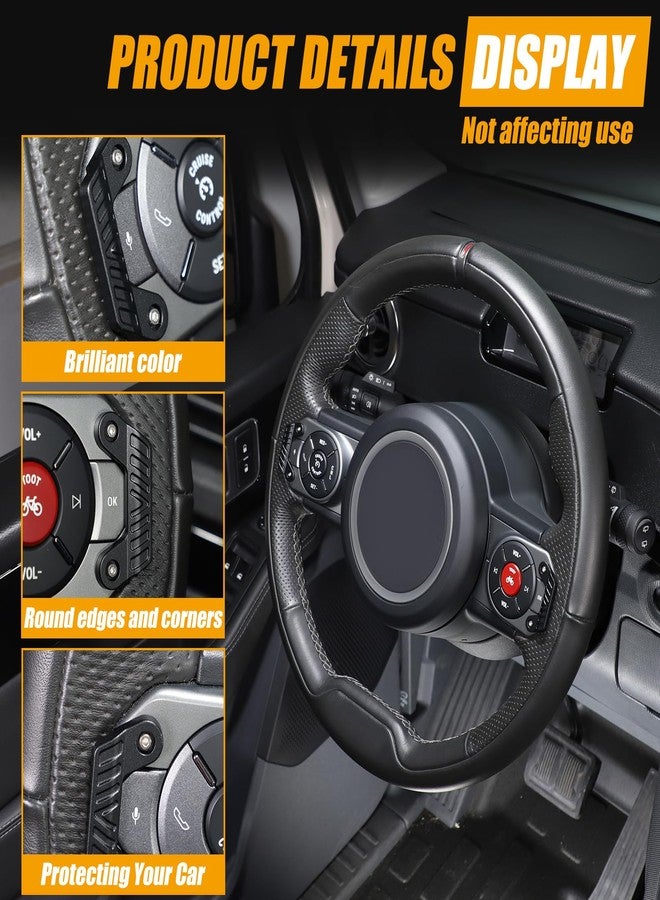 Bekantogy 2PCS Steering Wheel Guards Compatible with INEOS Grenadier 2022-2025 Aluminum Alloy Steering Wheel Buttons Mis-Touching Pads Interior Accessories (Black) - Image 5