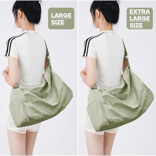 wassdins Large Gym Bag with Shoe Compartment, Workout Sport Duffle Bag for Women Travel, Waterproof Shoulder Overnight Bags Lightweight Carry on Tote Bags for Swim, Yoga, Dance - Image 3