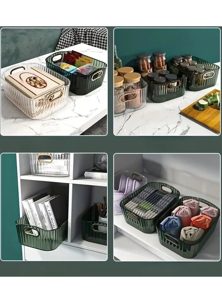 ORiTi Makeup Tray Holder Organizer Cosmetic Display Case Bathroom Makeup Organizer Desktop Vannity Skin Care Storage Case with Handle - Image 3